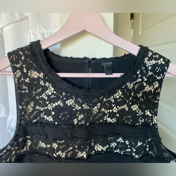 J. CREW Very cute and stylish Fringe Top In Tweed And Lace! Worn only one time! - Picture 2 of 7